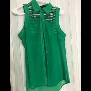 Green blouse